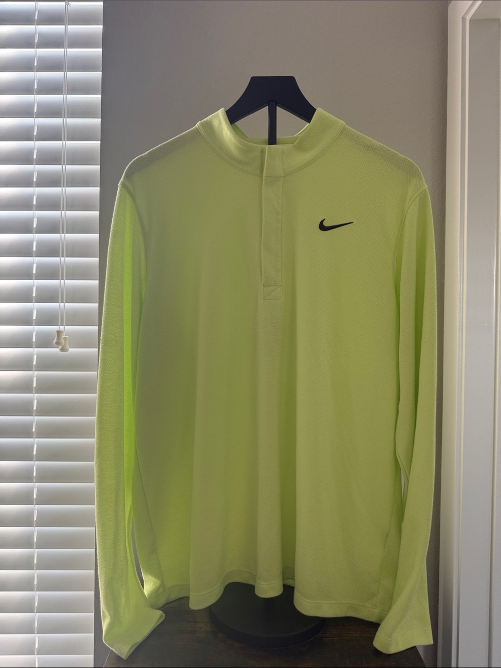 Nike Neon Yellow Quarter-Zip Performance Pullover